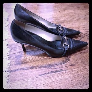 Sold! - Gucci Leather Horsebit Pumps
